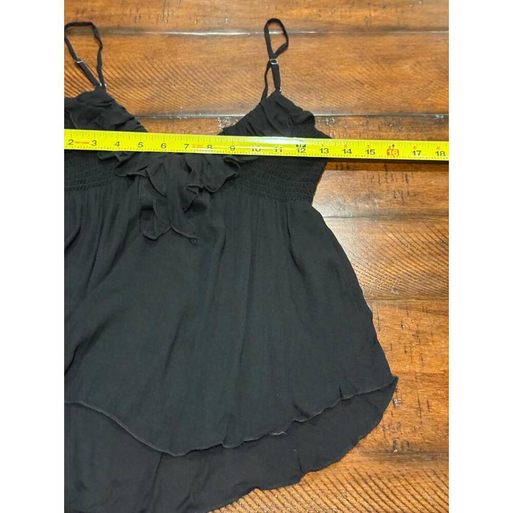 Chaser Brand - Ruffle Tank Top with Adjustable Straps - CW7187 Black, Size XS - Picture 4 of 4